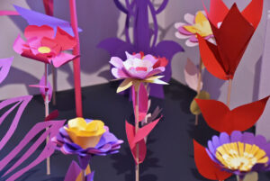 colourful paper flowers