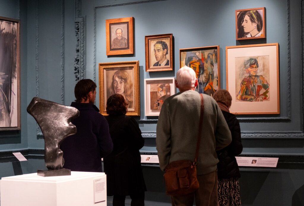 People admiring the artwork on display at Abbot Hall. Photo taken by Caroline Robinson.