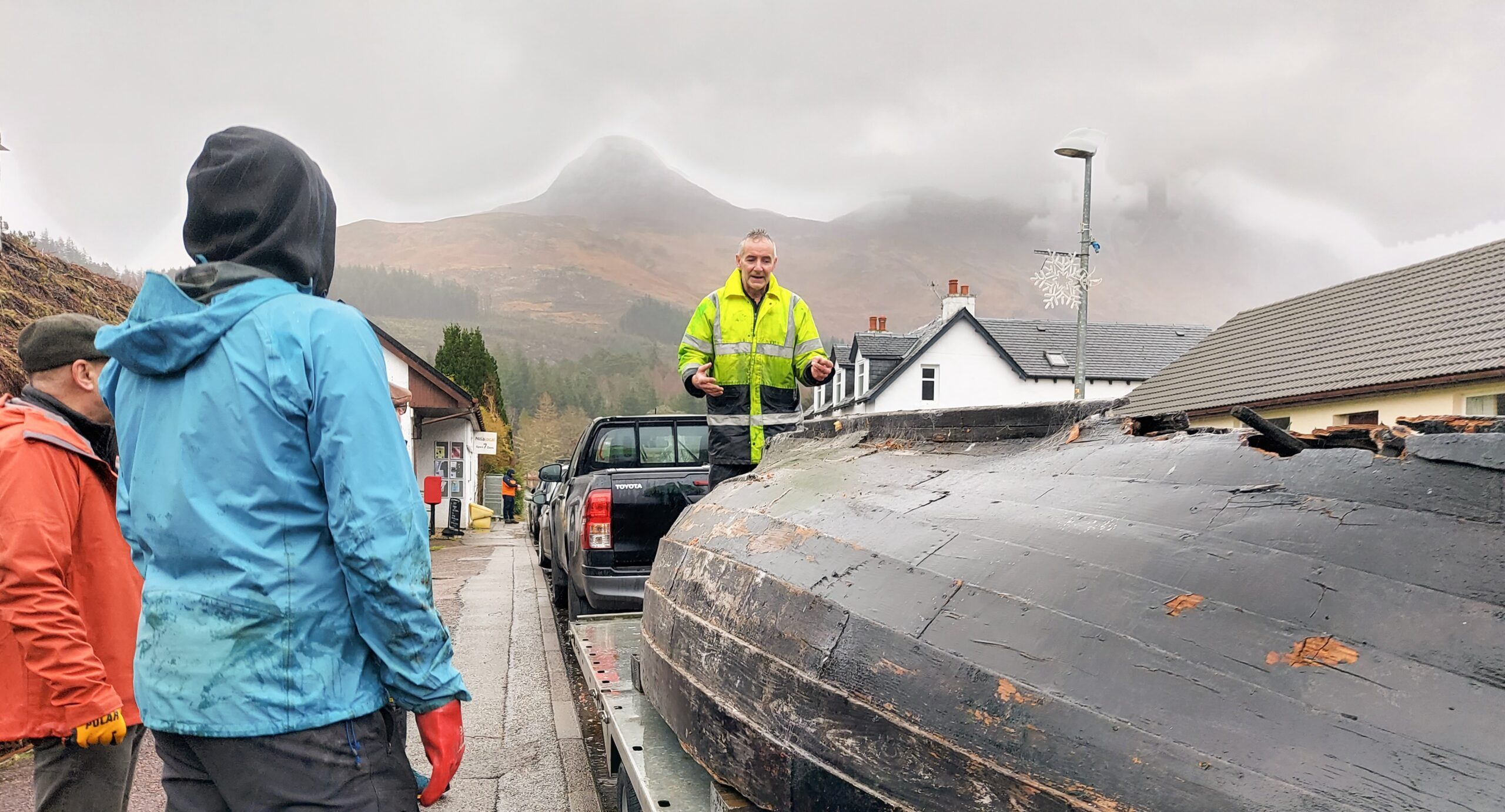 Glencoe Folk Museum Coffin boat in transit