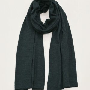 Breathable fine Merino wool scarf in Forest Green. Lovingly knitted in Cumbria by OUBAS.